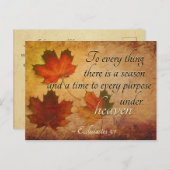 Ecclesiastes 3:1すべてには季節がある。 ポストカード (正面/裏面)