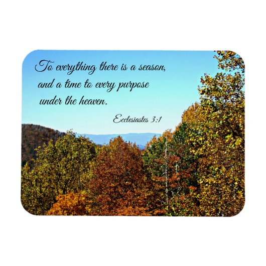 Ecclesiastes 3:1すべてには季節がある… マグネット (横)