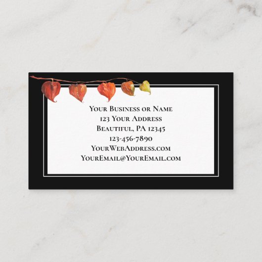 Ecclesiastes 3:1すべてには季節がある。 名刺 (裏面)