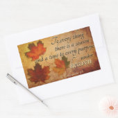 Ecclesiastes 3:1すべてには季節がある。 長方形シール (封筒)