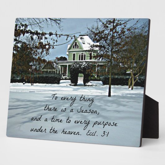 Ecclesiastes 3:1すべての事に季節がある フォトプラーク (側面)