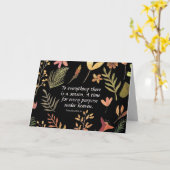 Ecclesiastes 3:1シーズンのあるあらゆるものに カード (黄色い花)