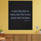 Ecclesiastes 3:1聖書の聖句KJVウォールアート キャンバスプリント (インサイチュ (リビング))