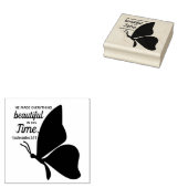 Ecclesiastes 3:1蝶の聖なる書物、 経典聖句 ラバースタンプ (押印)