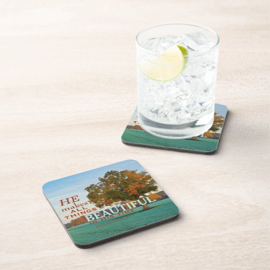 Ecclesiastes 3:11すべてのもの美しいコースター コースター (右側)