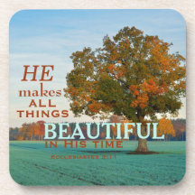 Ecclesiastes 3:11すべてのもの美しいコースター