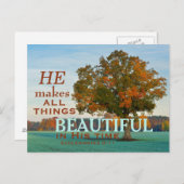 Ecclesiastes 3:11すべて美しいはがき ポストカード (正面/裏面)