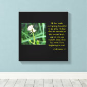 Ecclesiastes 3:11フローラ キャンバスプリント (インサイチュ (ウッドフロア))