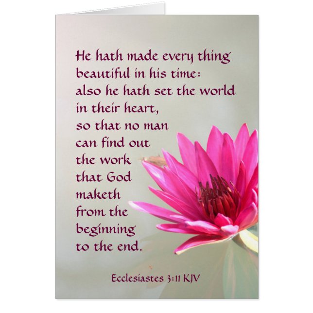 Ecclesiastes 3:11彼の時代で美しいすべてのもの (正面)