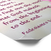 Ecclesiastes 3:11彼の時代で美しいすべてのもの ポスター (角)