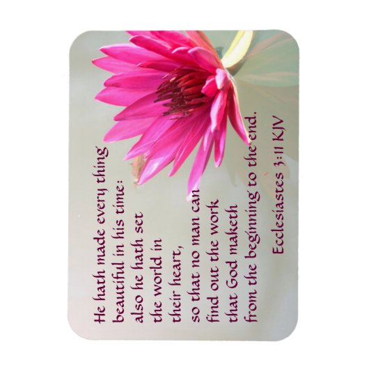 Ecclesiastes 3:11彼の時代で美しいすべてのもの マグネット (縦)