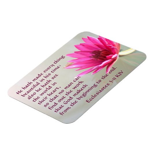 Ecclesiastes 3:11彼の時代で美しいすべてのもの マグネット (左側)