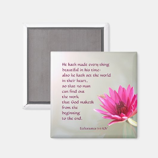 Ecclesiastes 3:11彼の時代で美しいすべてのもの マグネット (正面/裏面)