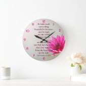 Ecclesiastes 3:11彼の時代で美しいすべてのもの ラージ壁時計 (ホーム)