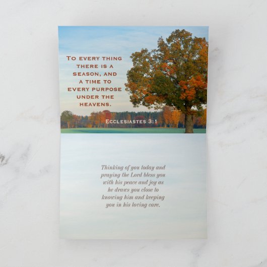 Ecclesiastes 3:11彼の時代の美しいすべてのもの カード (内部)