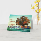 Ecclesiastes 3:11彼の時代の美しいすべてのもの カード (黄色い花)