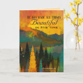 Ecclesiastes 3:11彼は万物を美しくした カード (黄色い花)