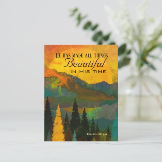 Ecclesiastes 3:11彼は万物を美しくした ポストカード (スタンド正面)