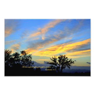 Ecclesiastes 3:11彼は全てを美しくした フォトプリント