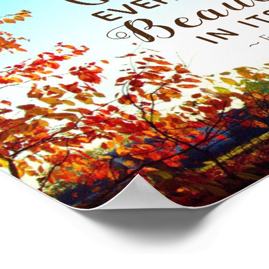 Ecclesiastes 3:11彼は全てを美しくした ポスター (角)