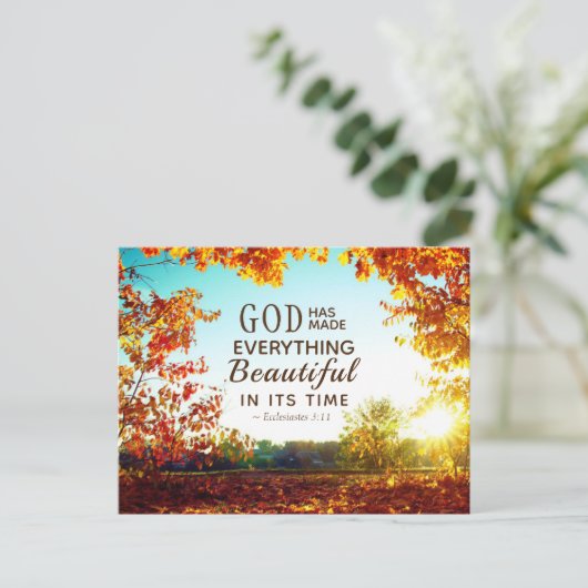 Ecclesiastes 3:11彼は全てを美しくした ポストカード (スタンド正面)