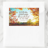 Ecclesiastes 3:11彼は全てを美しくした 長方形シール (バッグ)