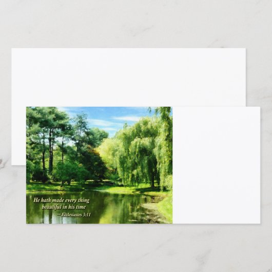 Ecclesiastes 3 11彼は全てを美しく作った (正面/裏面)