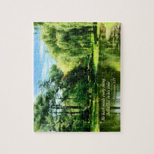 Ecclesiastes 3 11彼は全てを美しく作った ジグソーパズル (縦)