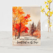 Ecclesiastes 3:11聖書の聖句秋水色 カード (黄色い花)