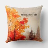 Ecclesiastes 3:11聖書の聖句秋水色 クッション (裏面)