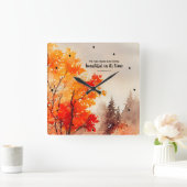 Ecclesiastes 3:11聖書の聖句秋水色 スクエア壁時計 (ホーム)