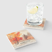 Ecclesiastes 3:11聖書の聖句秋水色 ストーンコースター (横)