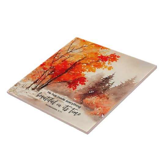 Ecclesiastes 3:11聖書の聖句秋水色 タイル (側面)