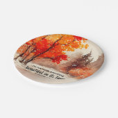 Ecclesiastes 3:11聖書の聖句秋水色 ペーパープレート (アングル)