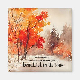 Ecclesiastes 3:11聖書の聖句秋水色 マグネット