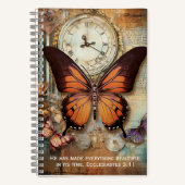 Ecclesiastes 3:11 Journal Butterfly Clock Notebook ノートブック (正面)