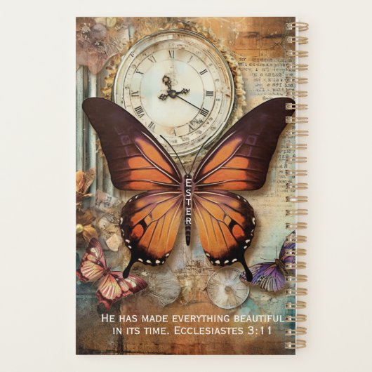 Ecclesiastes 3:11 Planner Butterfly Clock  プランナー手帳 (裏面)