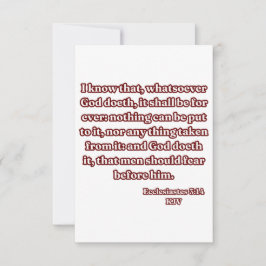 Ecclesiastes 3:14 KJV聖書の聖句の挨拶 カード