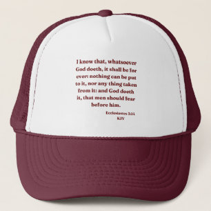 Ecclesiastes 3:14 KJV聖書の詩 キャップ
