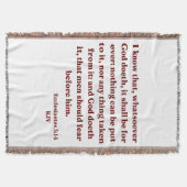 Ecclesiastes 3:14 KJV聖書の詩 スローブランケット (正面)