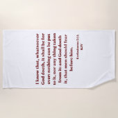 Ecclesiastes 3:14 KJV聖書の詩 ビーチタオル (正面)