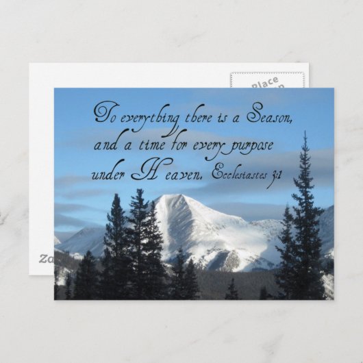Ecclesiastes 3:1 ポストカード (正面/裏面)