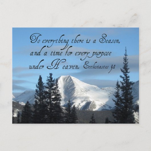 Ecclesiastes 3:1 ポストカード (正面)