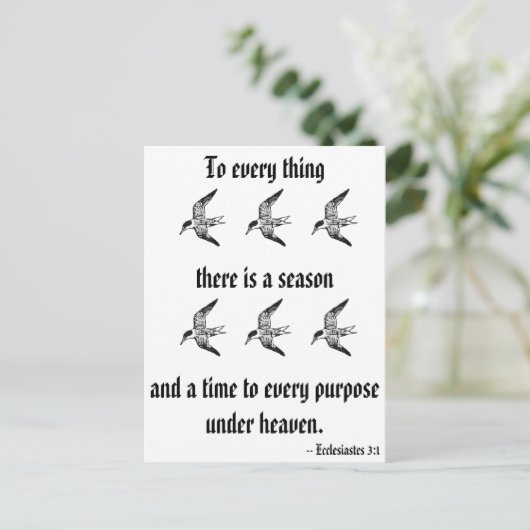 Ecclesiastes 3:1 ポストカード (スタンド正面)