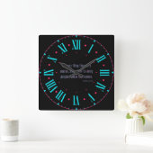 Ecclesiastes 3:1 KJV聖書ローマ数字 スクエア壁時計 (ホーム)