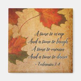 Ecclesiastes 3:4泣く時間、紅葉 マグネット
