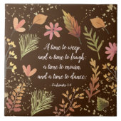 Ecclesiastes 3:4、泣く時間、笑う時間 タイル (正面)