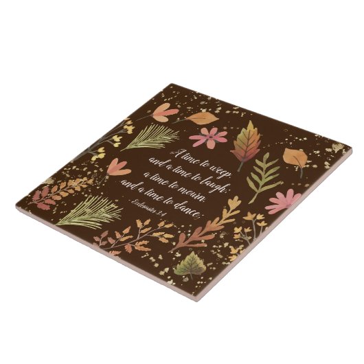 Ecclesiastes 3:4、泣く時間、笑う時間 タイル (側面)