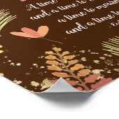 Ecclesiastes 3:4、泣く時間、笑う時間 ポスター (角)