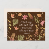 Ecclesiastes 3:4、泣く時間、笑う時間 ポストカード (正面/裏面)